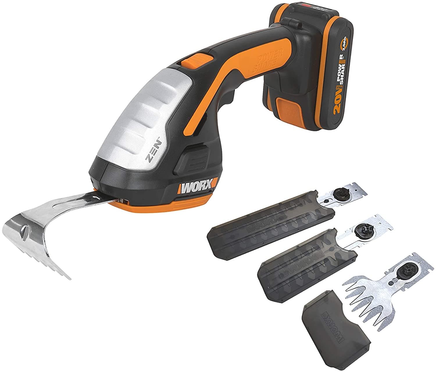 Акумулаторна ножица за трева Worx WG801Е.5 Li-ion 20V с батерия и зарядно