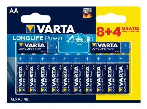 Алкални батерии Varta Helps Power AA блистер 8+4 броя