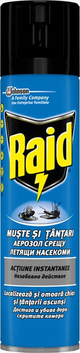 Аерозол срещу летящи насекоми Raid син 400мл