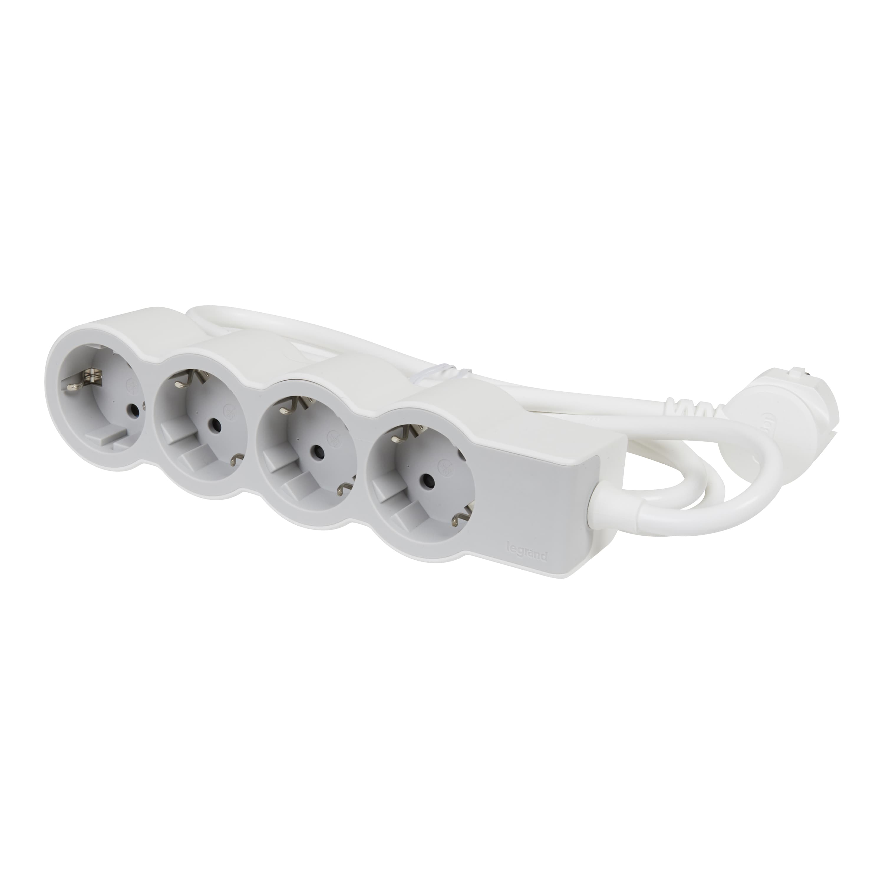 Разклонител 4x2P+E с кабел 3 метра / 1.5mm2 Standard Legrand бял