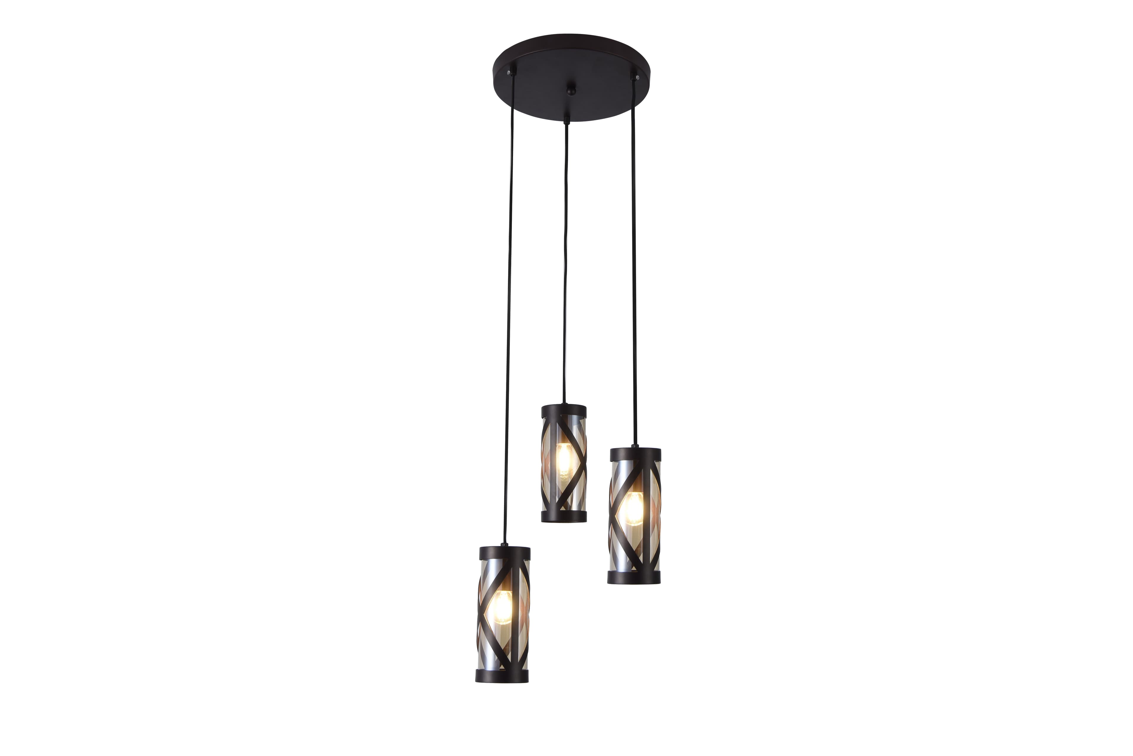 Пендел Rabalux Oberon E14 3x40W кафяв