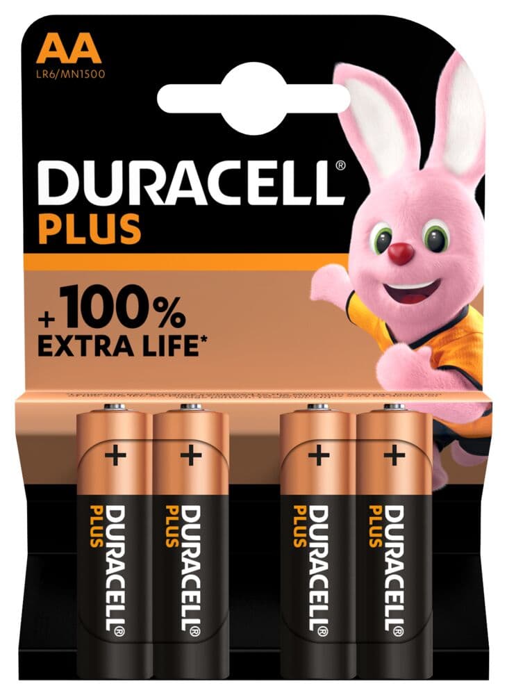 Батерия Duracell Plus MN1500 AA / 4 броя