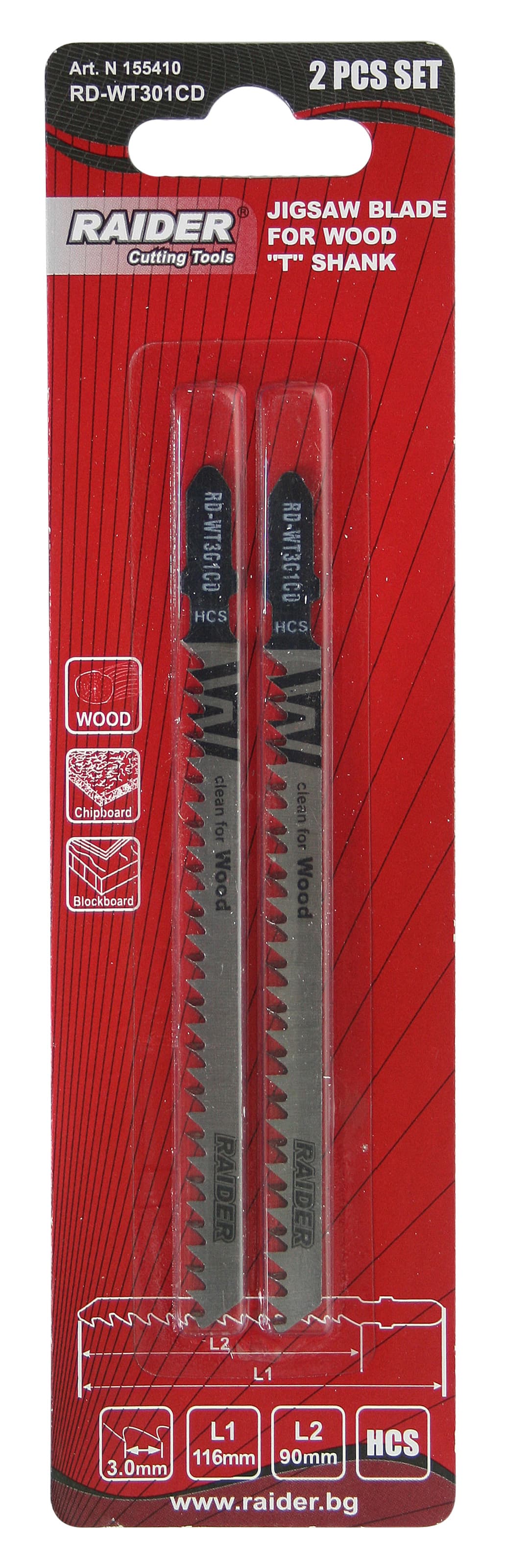 Нож за зеге за дърво Raider RD-WT301CD 116мм / 2 броя