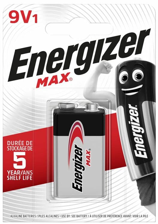 Алкална батерия Energizer Max 6LR61 9V блистер 1 брой
