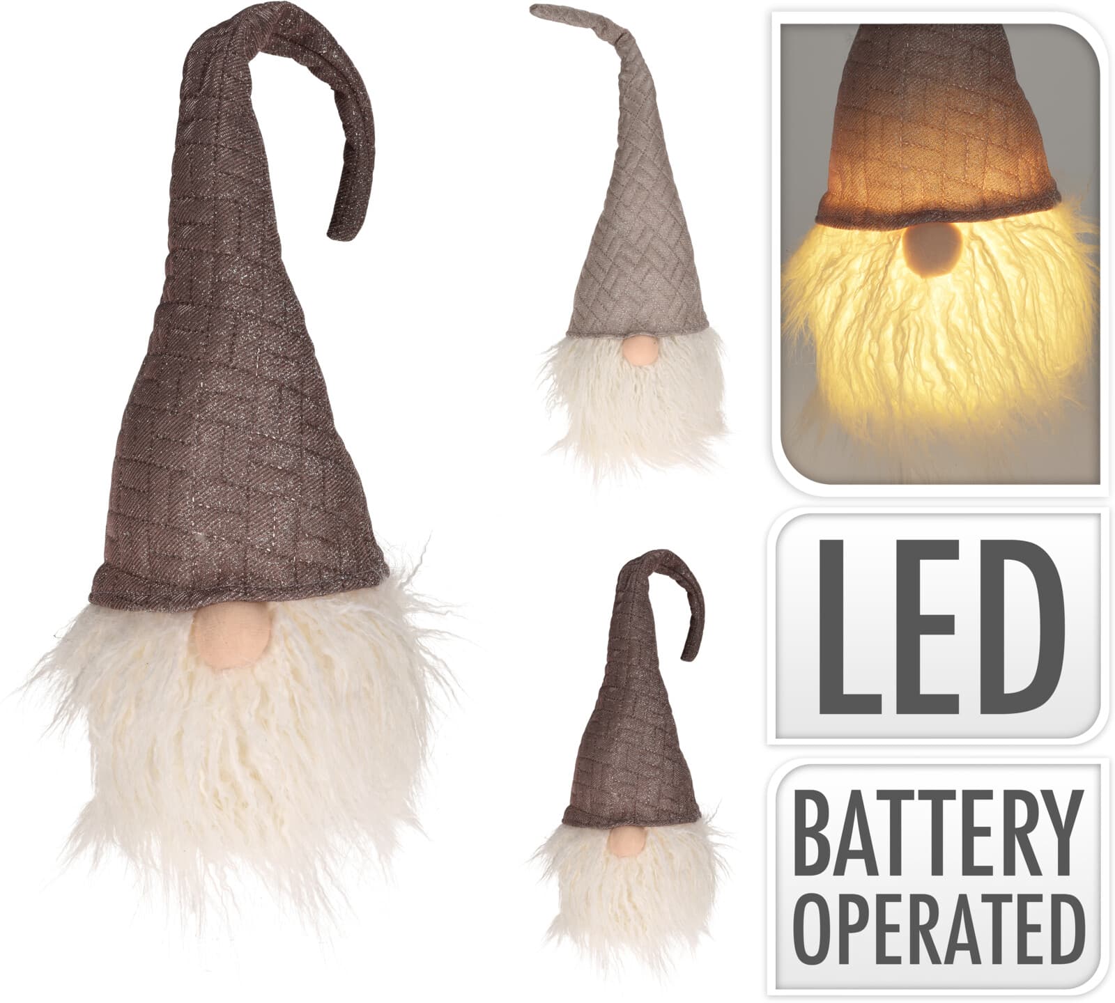 Светещ LED Гном 57см