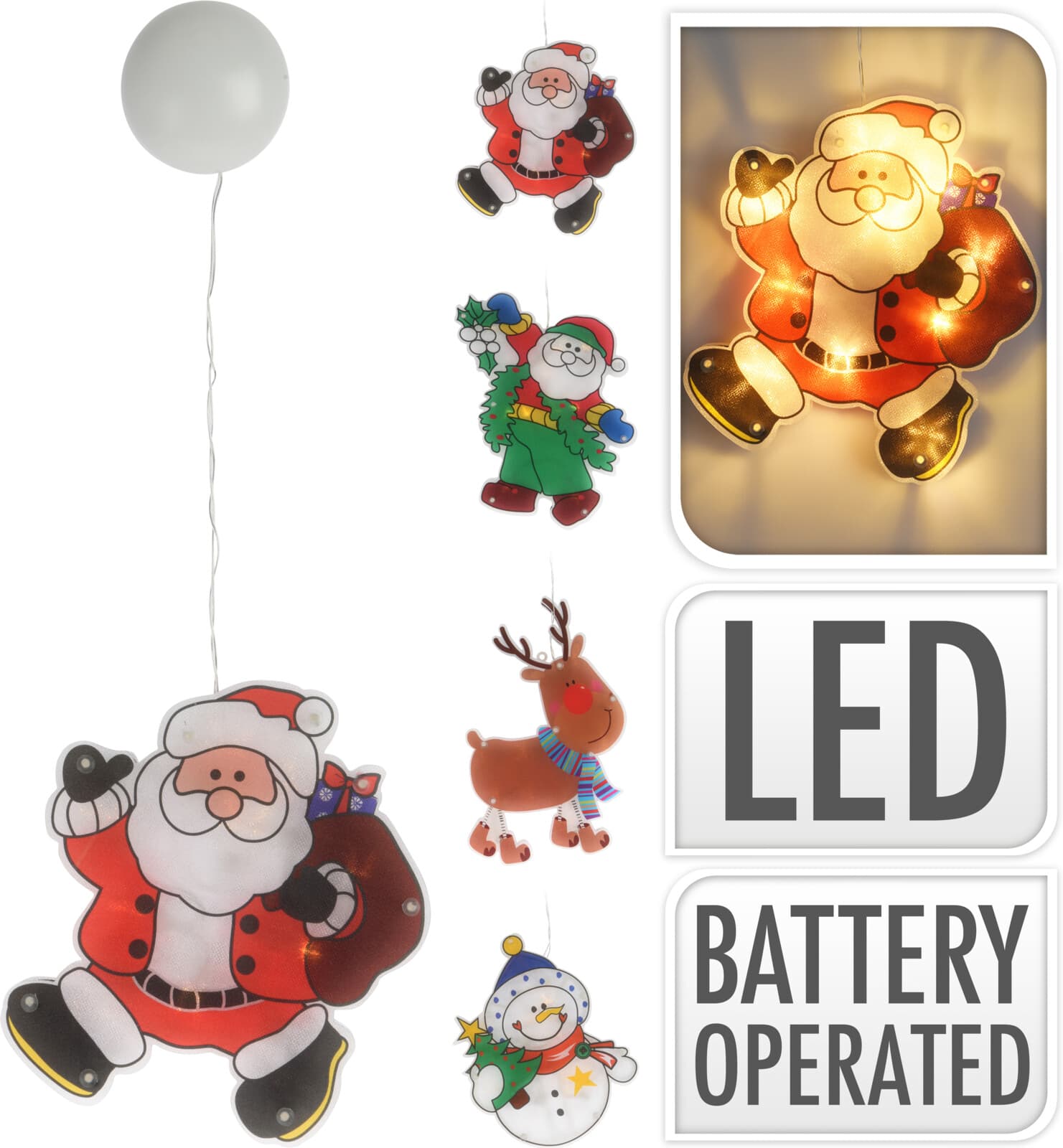 Светеща LED фигура за прозорец 13x24см