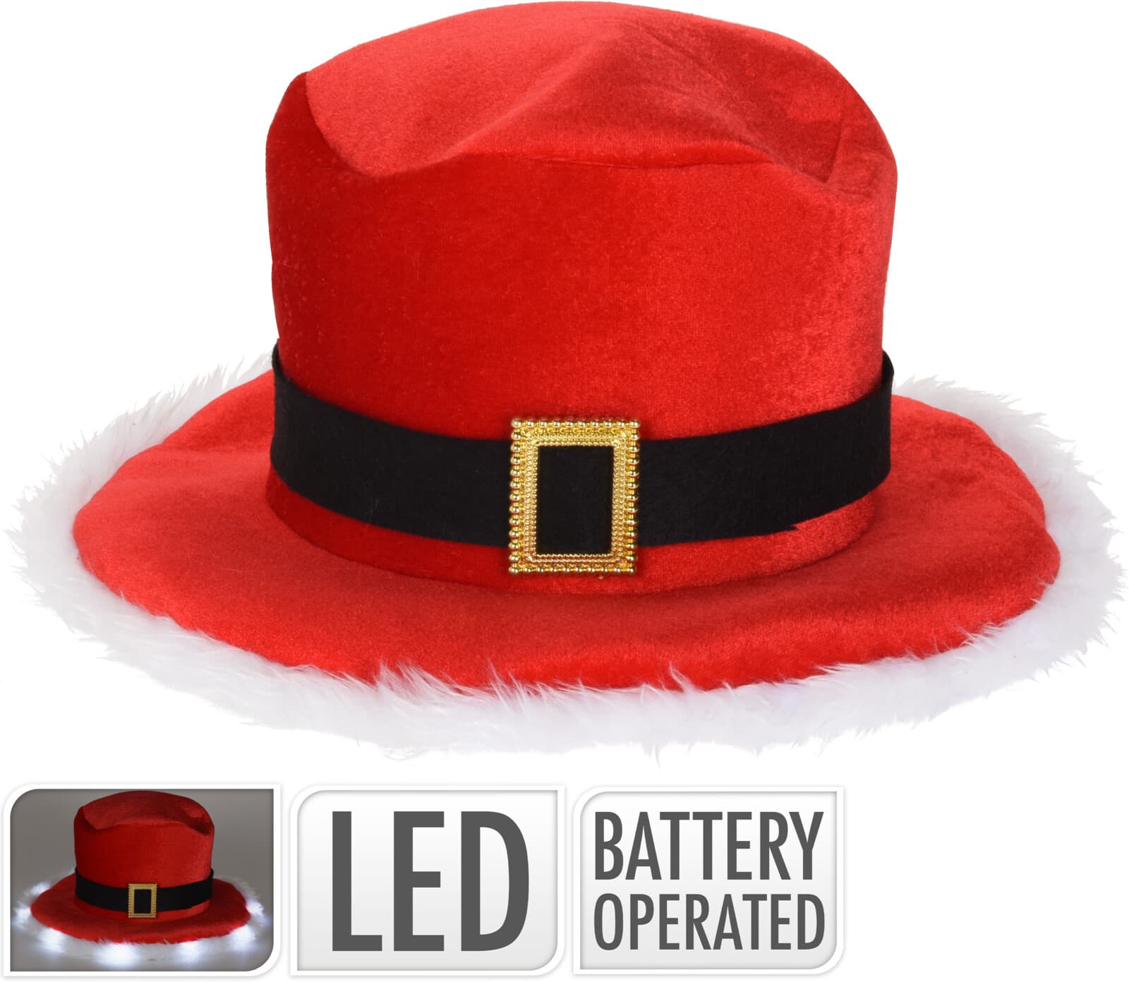 Коледна светеща LED шапка