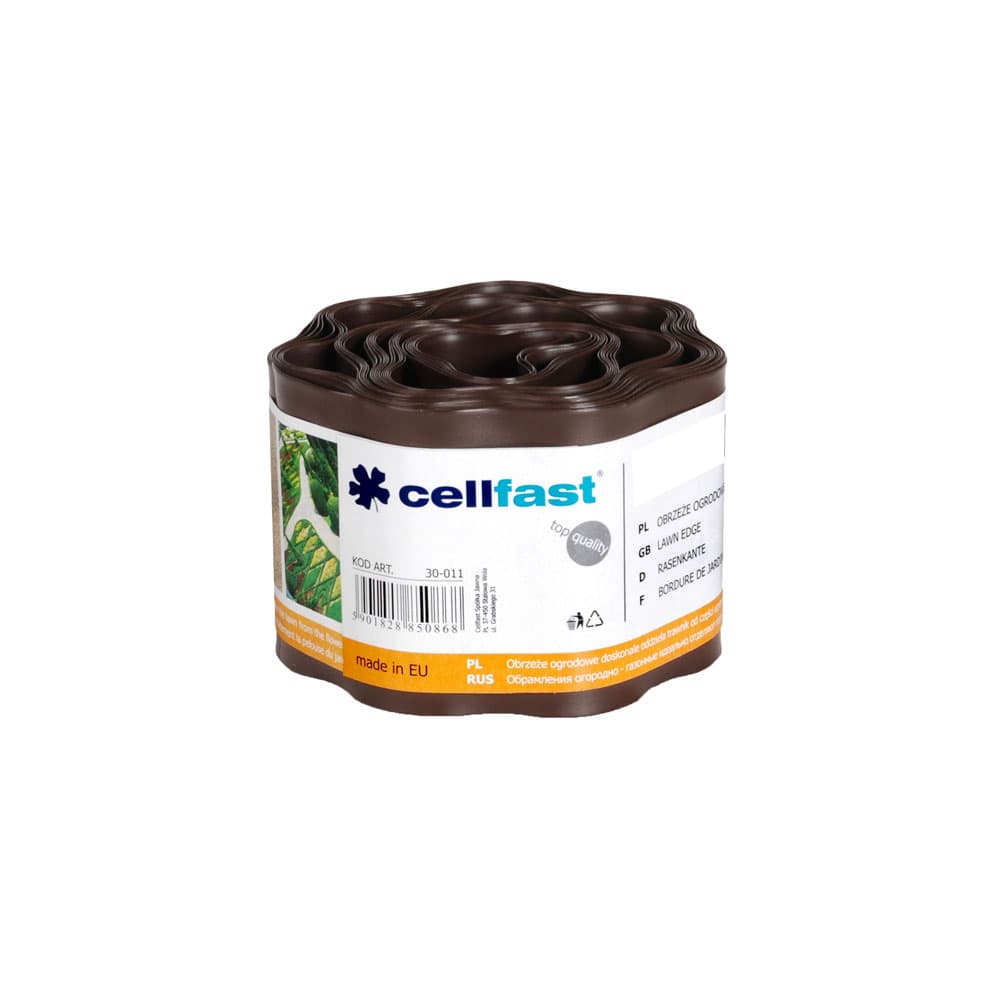 Ограничител за трева Cellfast зиг-заг 15см x 9м / Кафяв
