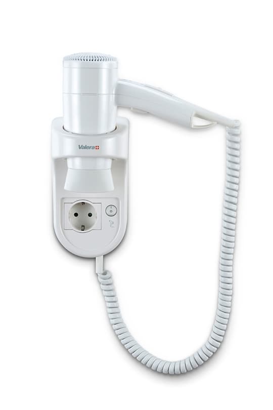 Стенен сешоар за коса с вграден контакт Valera 1600W