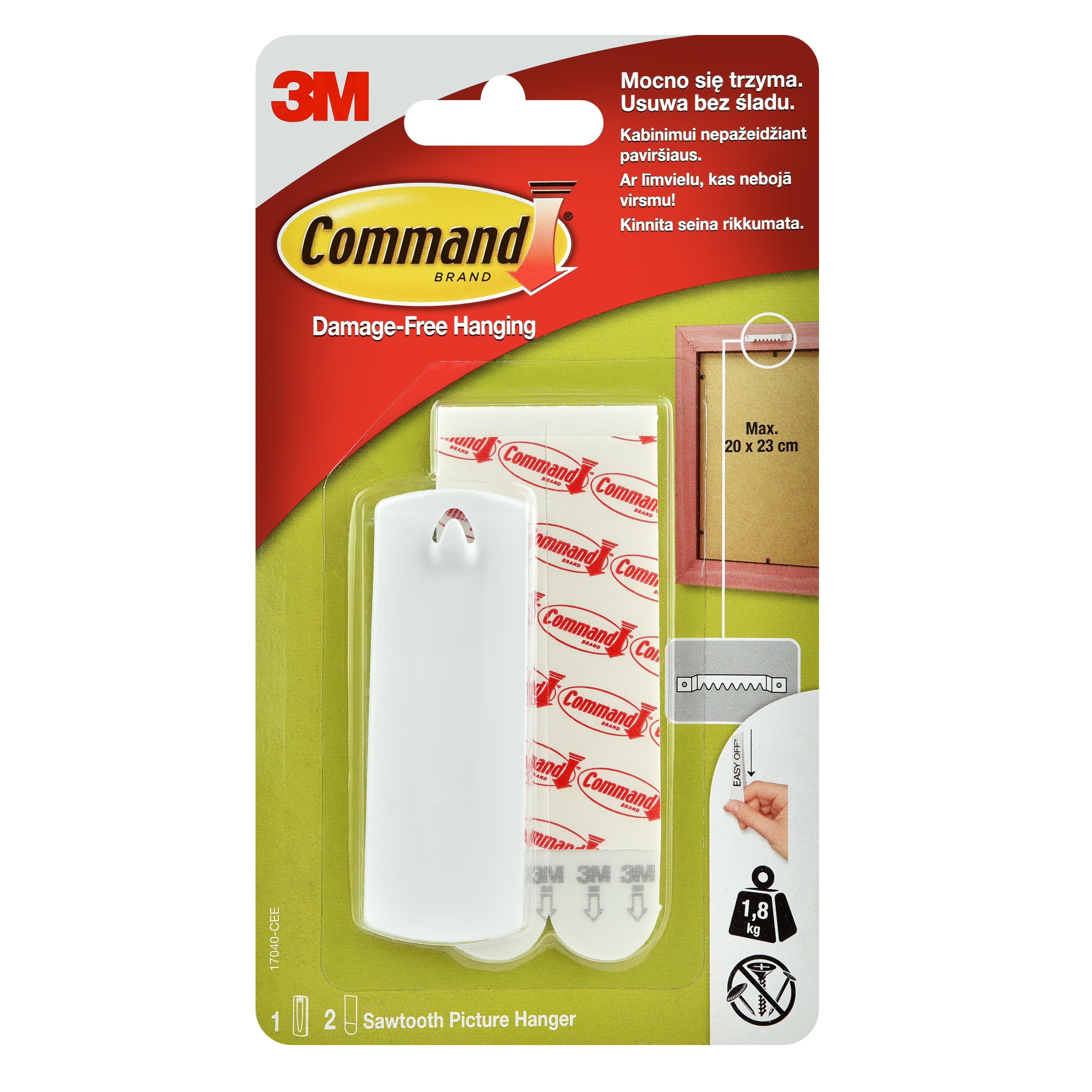 Закачалка за картини 3M Command 17041TR Бяла 4 броя