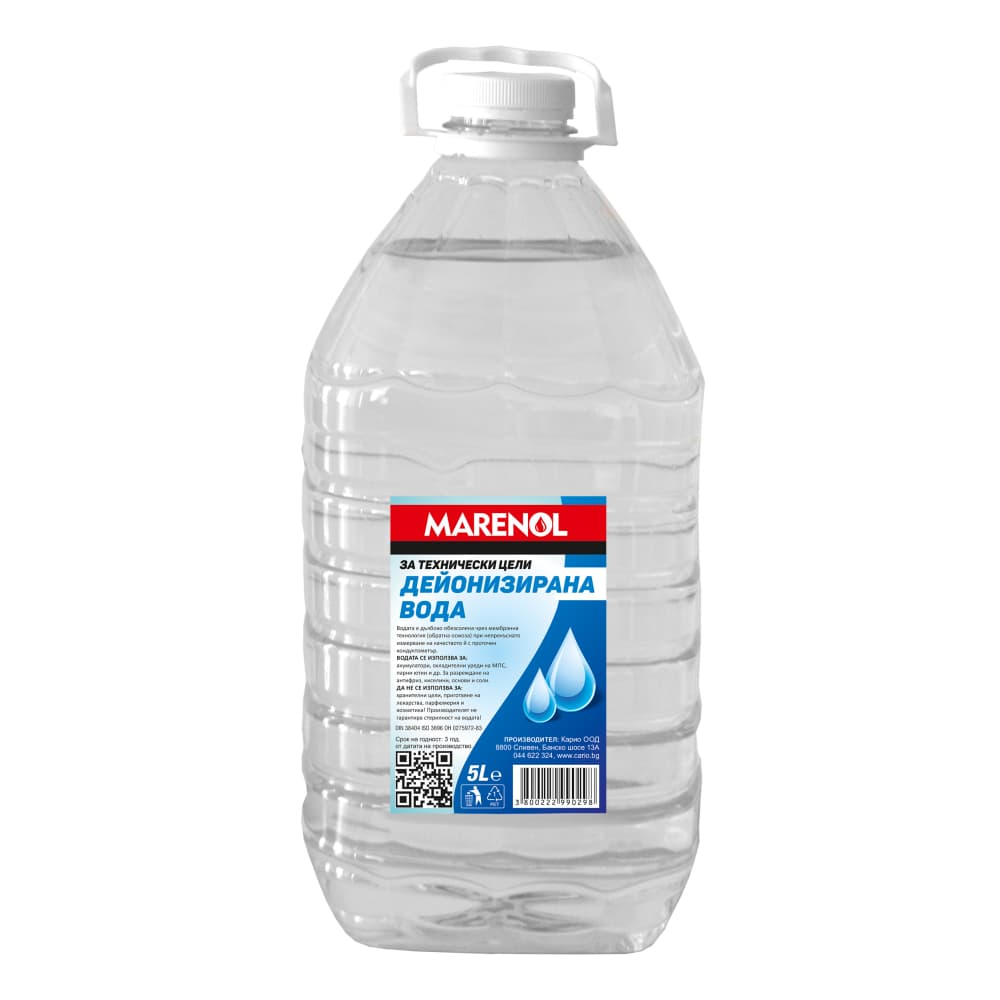 Дейонизирана вода Marenol 5л