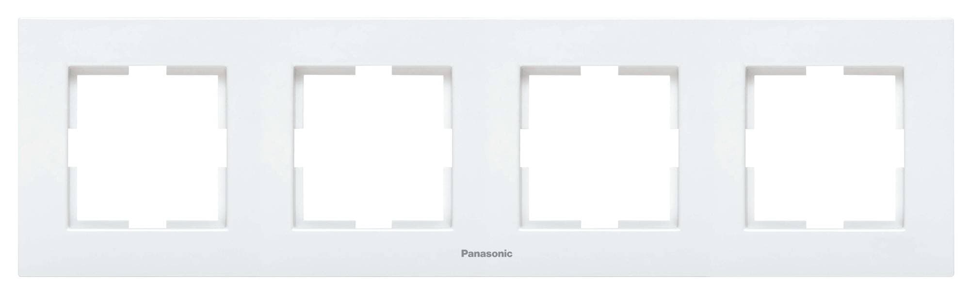 Четворна хоризонтална рамка Каре Плюс Panasonic бяла 