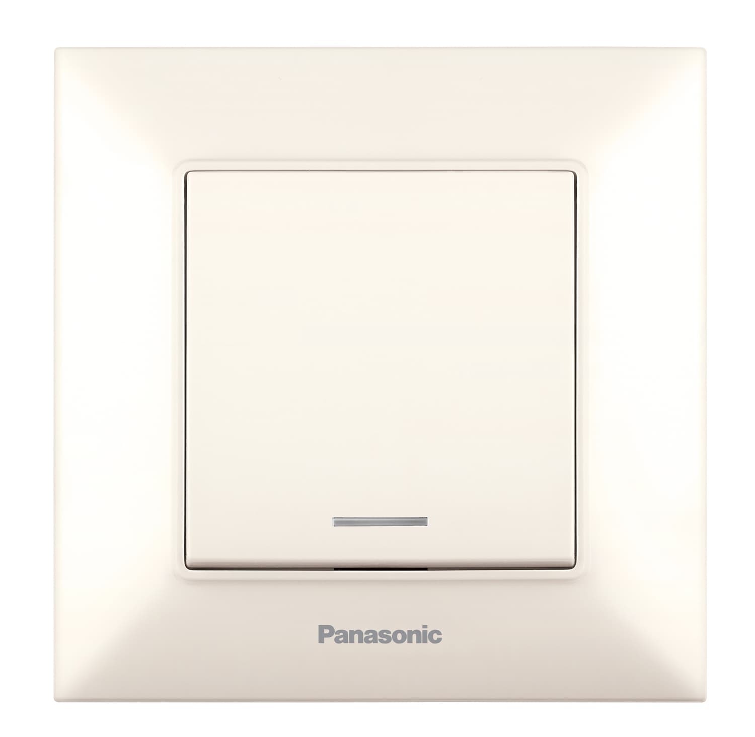 Единичен светещ ключ Аркедия Слим Panasonic крем 