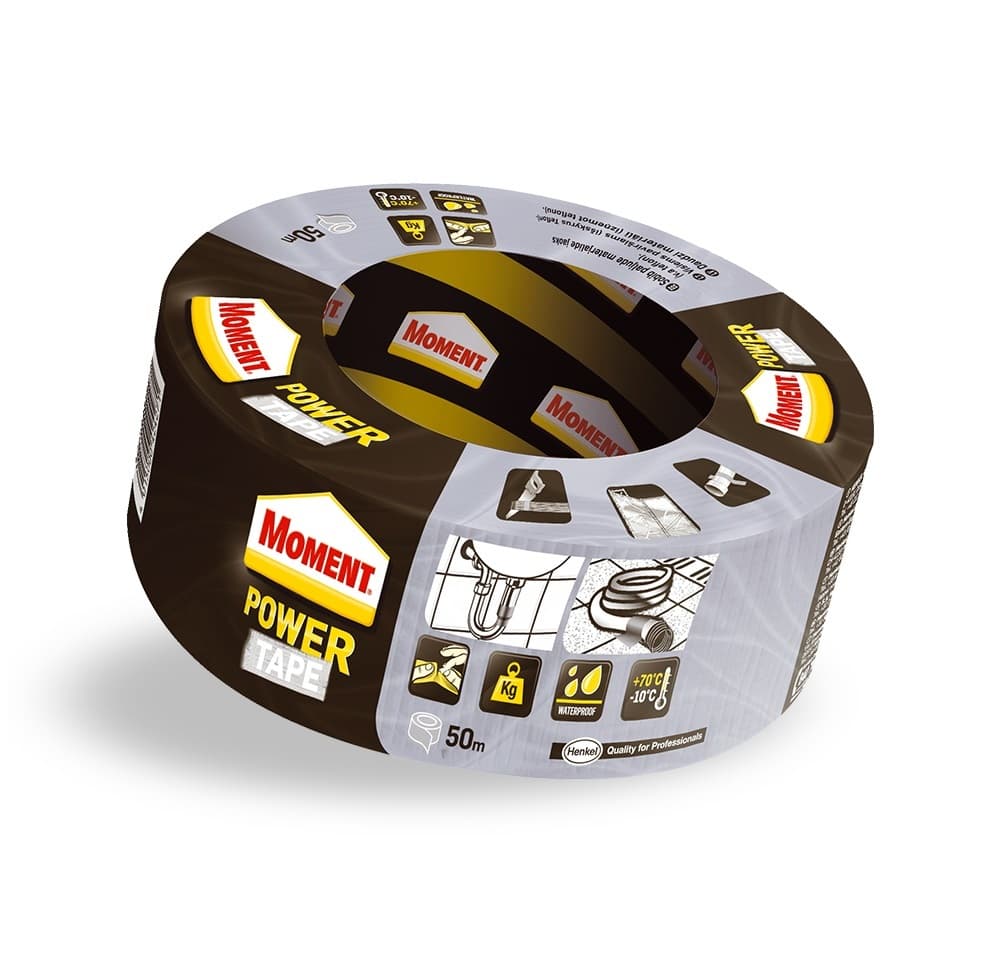 Лепяща лента Moment Power Tape сребърна 50м