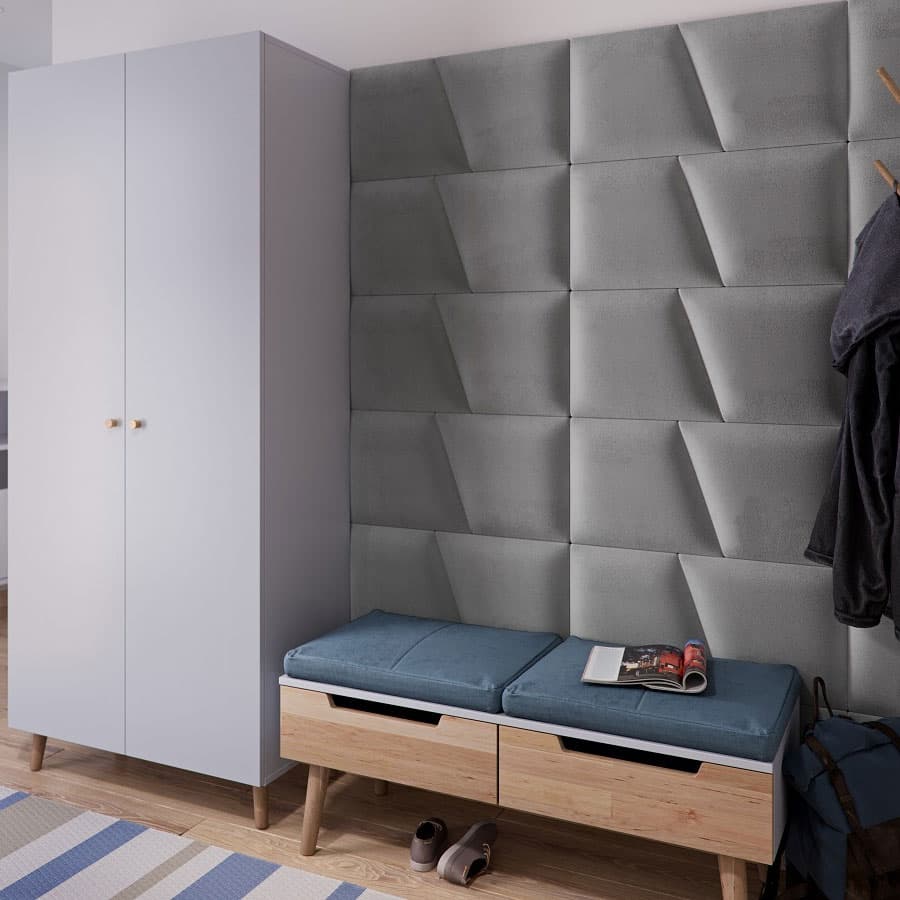 Тапициран панел Vilo Geo Сив 30x35 см