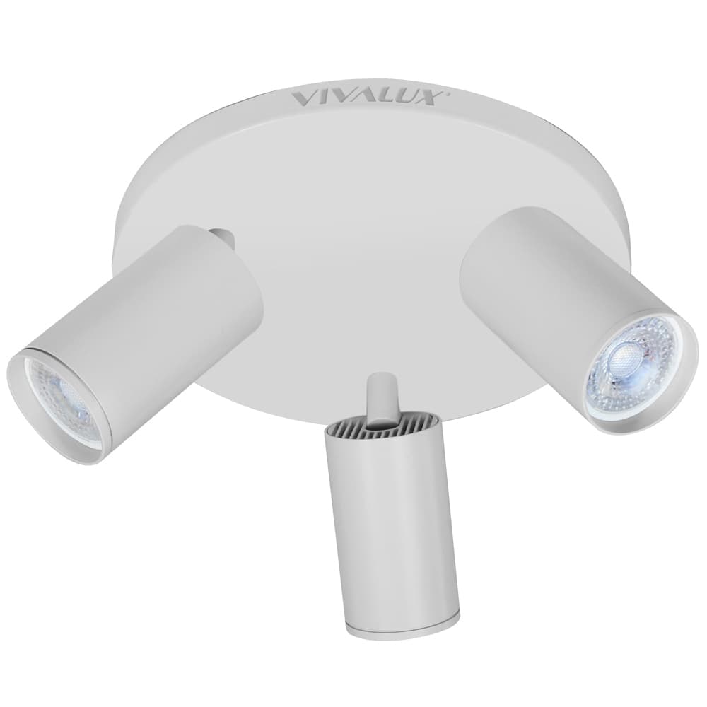 Кръгъл спот за таван Vivalux P713-3R 3x35W бял