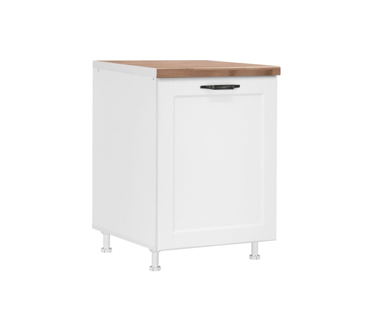 Долен шкаф с една врата и рафт Matis D60KF Contempo бял