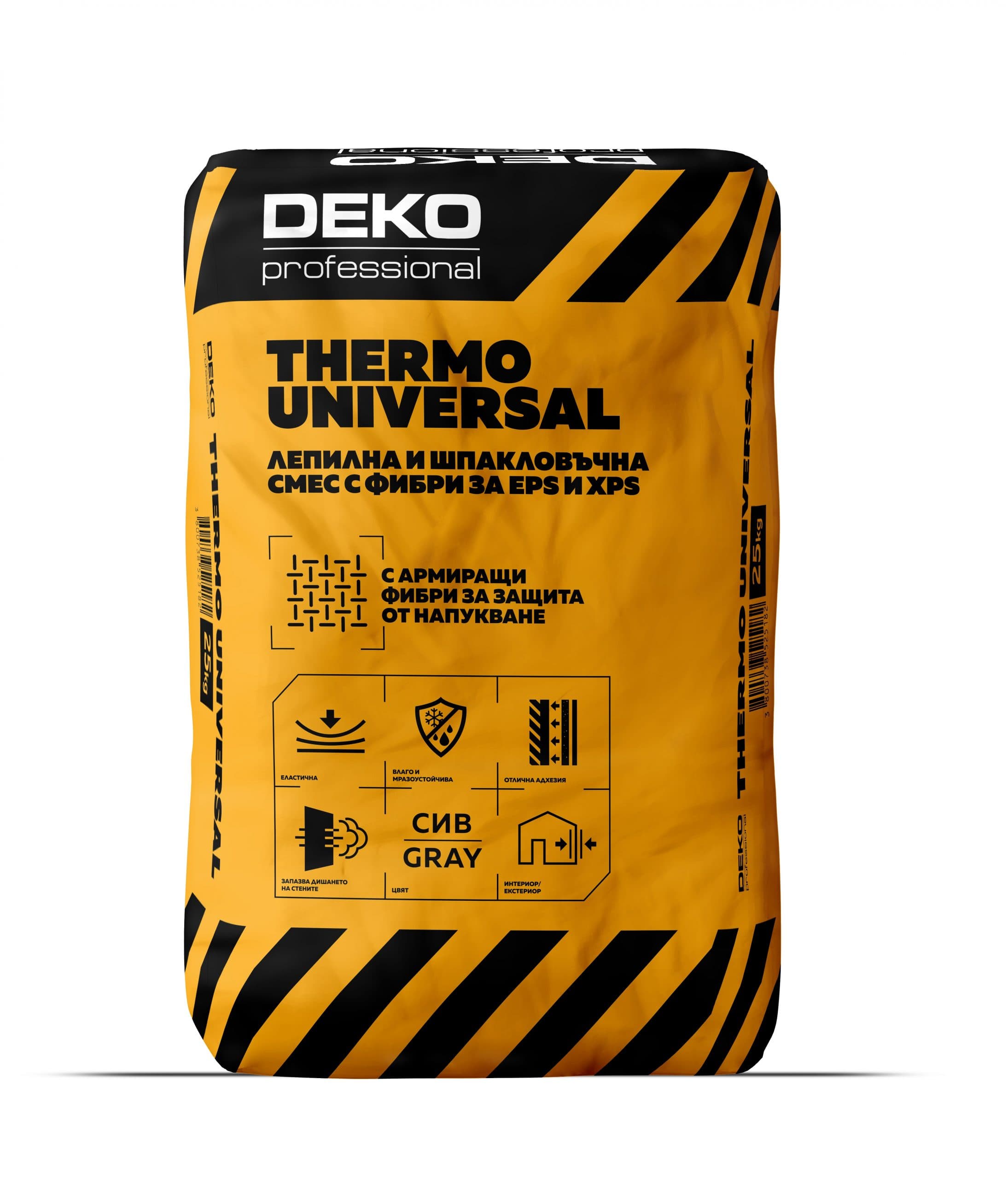 Лепилна и шпакловъчна смес за EPS/XPS Deko Professional Thermo Universal 25кг