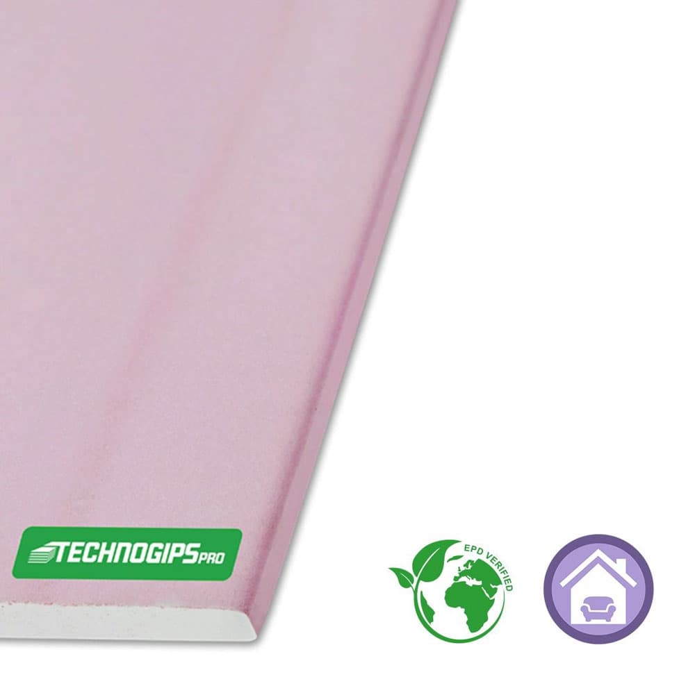 Пожароустойчиви гипсокартонени плоскости тип DF Technogips 12.5/1200/2000мм
