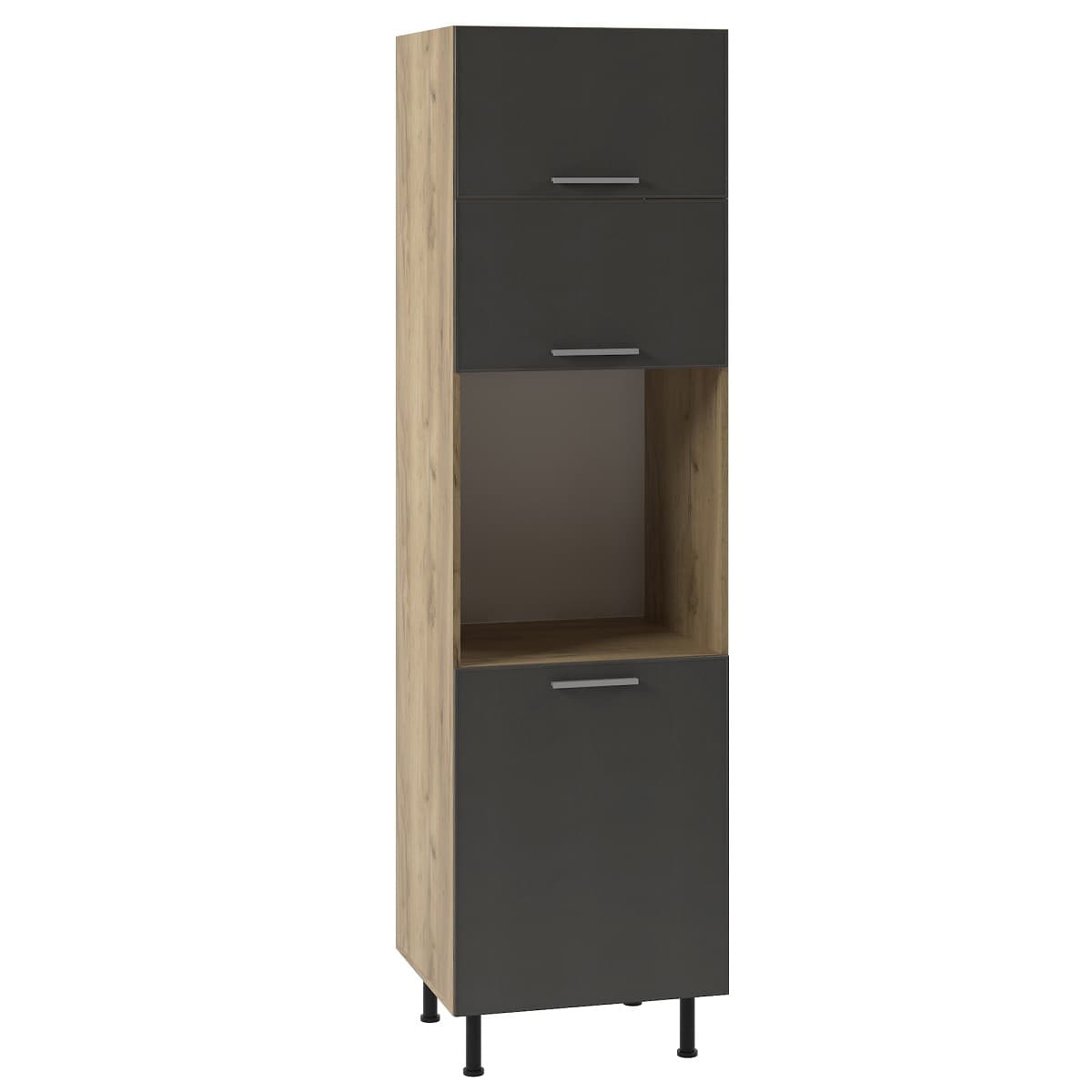 Шкаф тип колона за фурна за вграждане Sky Loft H60 Графит/Сиво