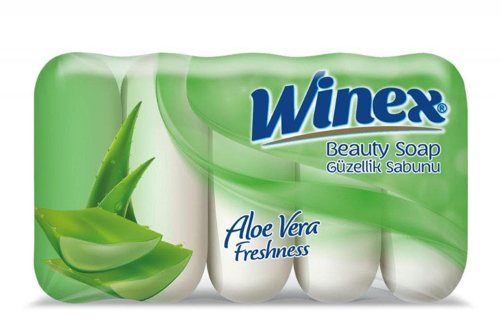 Сапун Winex Алое Вера бял 5х55г