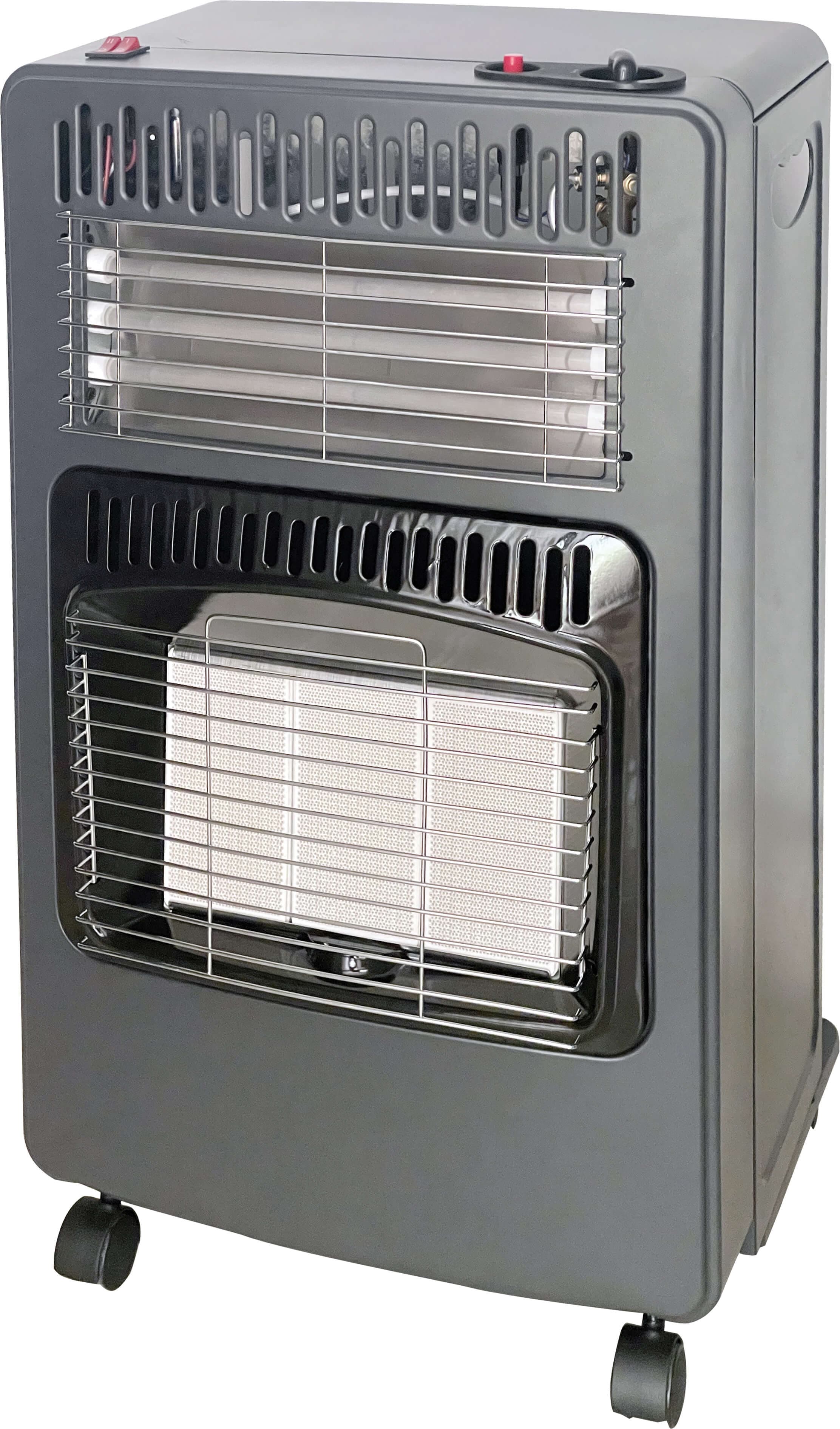 Пeчка за отопление газ + електричество Elite EGERH-1219 Сива 4200 W 
