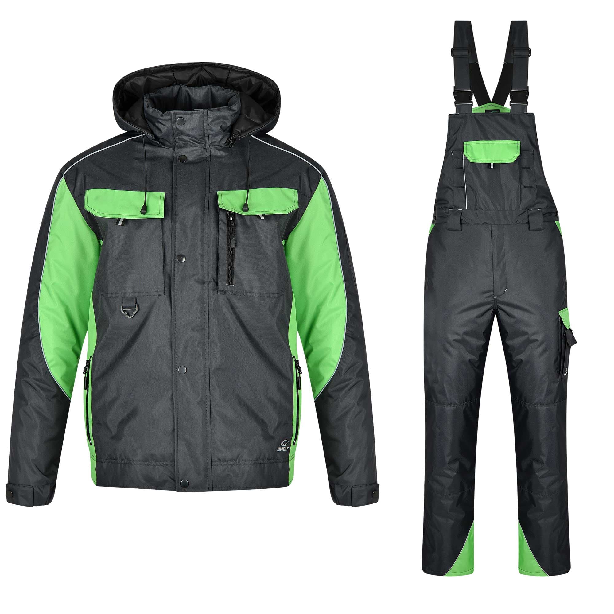 Зимен работен комплект яке и полугащеризон B-Wolf Braver 120404 / 3XL