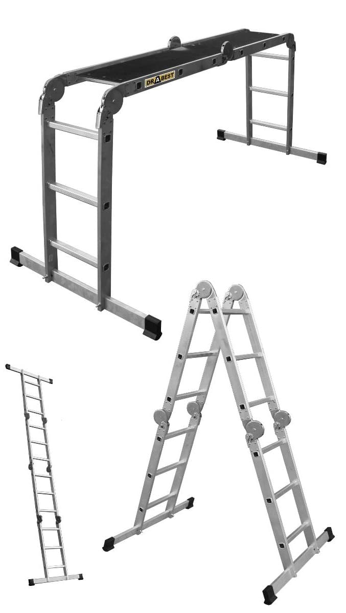 Шарнирна алуминиева стълба Multisystem Pro 4х3