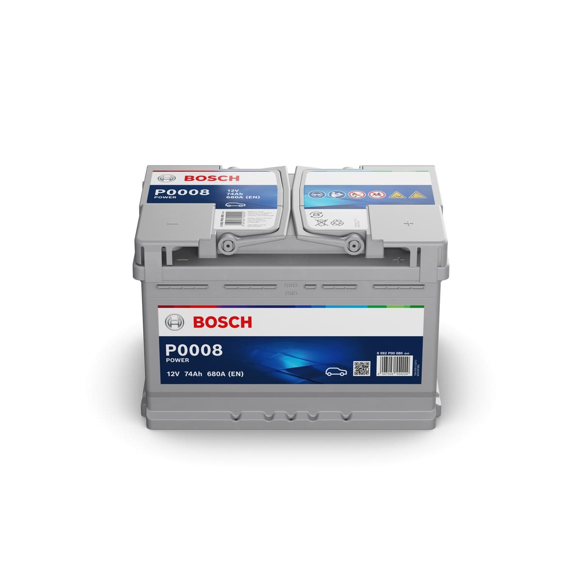 Стартерен акумулатор Bosch Power 0092P00080 74Ah 12V 