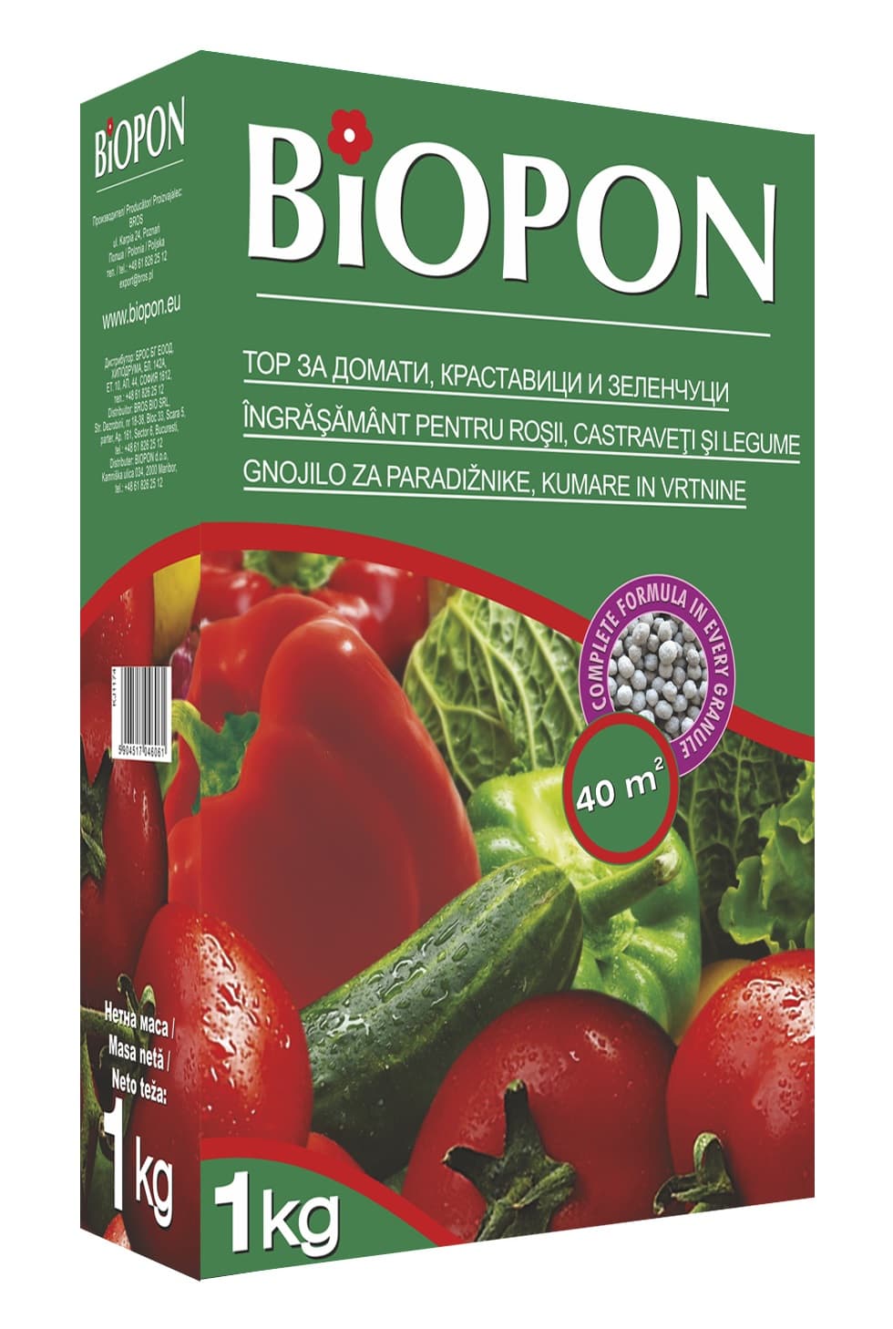 Гранулиран тор за зеленчуци Biopon 1кг 