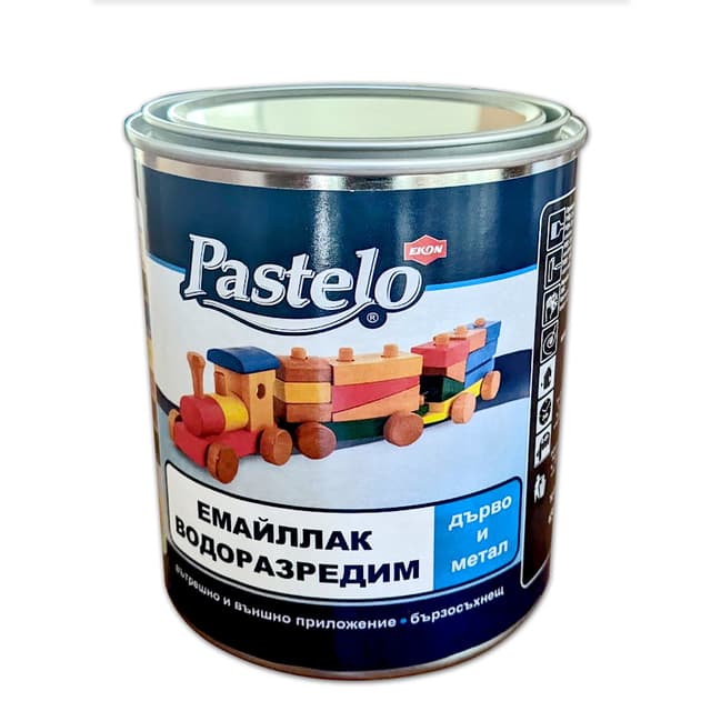 Водоразредим емайллак Pastelo бял RAL 9003 гланц 0.65л