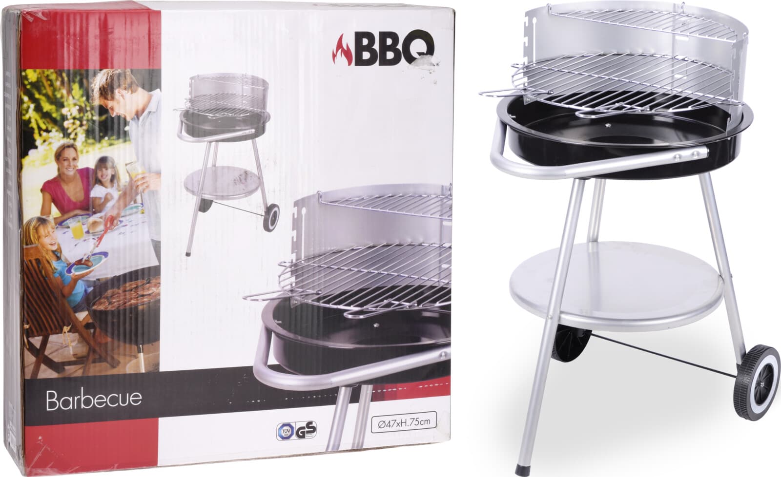 Барбекю на въглища BBQ ø47xh75см