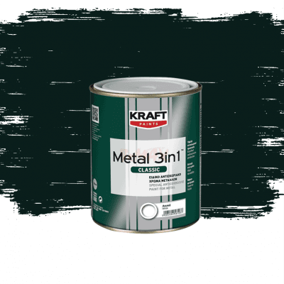 Емайллак 3 в 1 Kraft 312 зелен гланц 0.75л