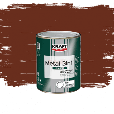 Емайллак 3 в 1 Kraft 318 светлокафяв гланц 0.75л