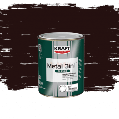 Емайллак 3 в 1 Kraft 320 кафяв гланц 0.75л