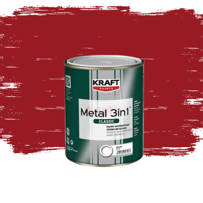 Емайллак 3 в 1 Kraft 324 червен гланц 0.75л