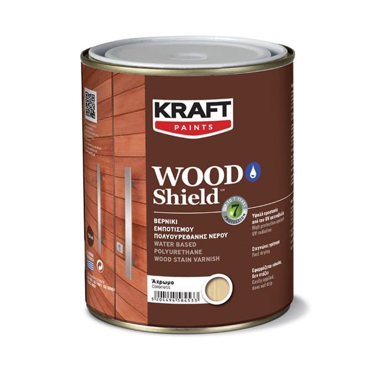 Импрегниращ полиуретанов лак Kraft Wood Shield 100 безцветен 750мл
