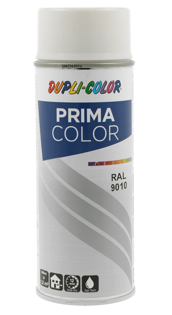 Спрей боя Dupli Color Prima RAL 9010 бял гланц 600мл