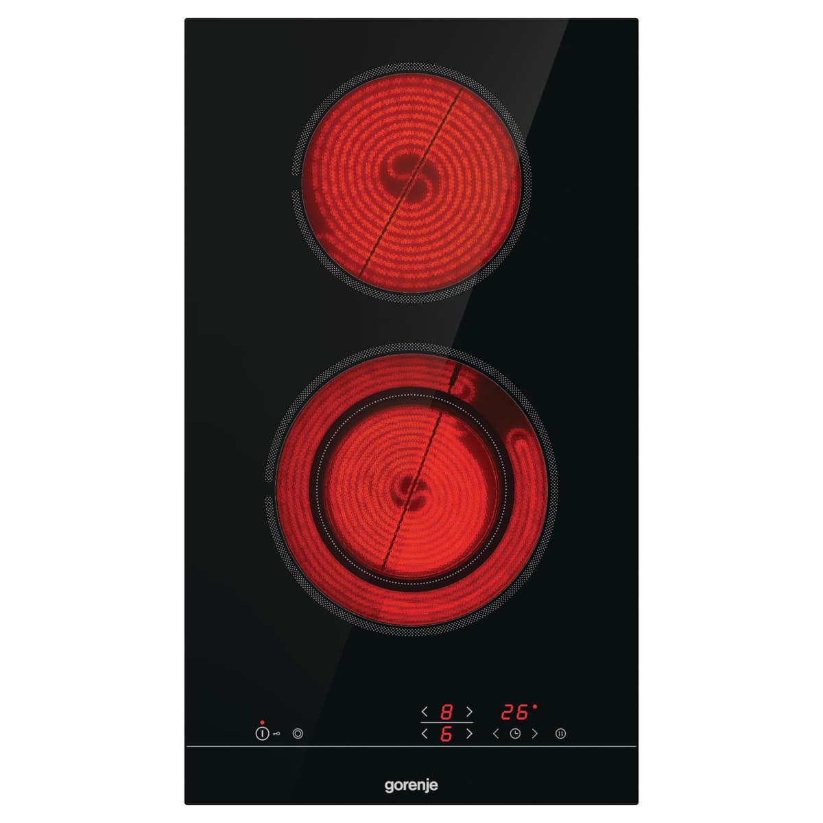 Стъклокерамичен плот Gorenje ECT322BSC / 2 нагревателни зони
