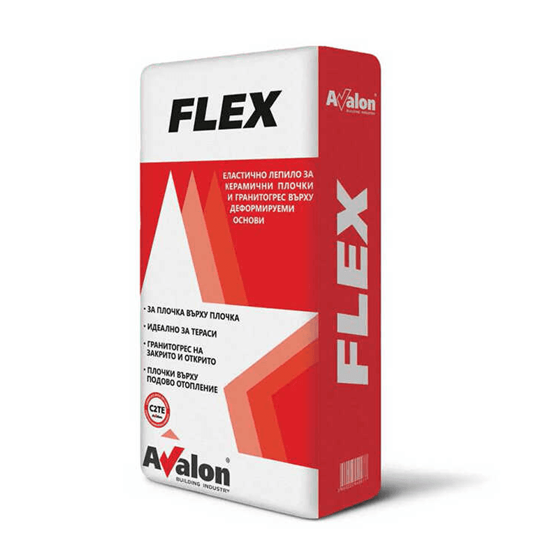 Еластично лепило за полагане на керамични плочки и гранитогрес Flex 25кг