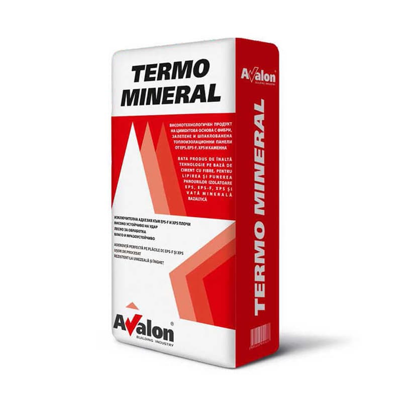 Лепило / шпакловка за топлоизолация с EPS, XPS и вата Termo Mineral 25кг