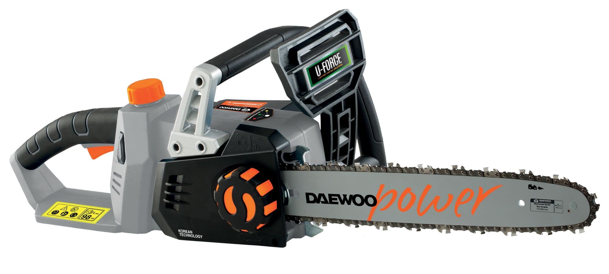 Aкумулаторен верижен трион за 2 батерии Daewoo 20V Li-Ion Solo