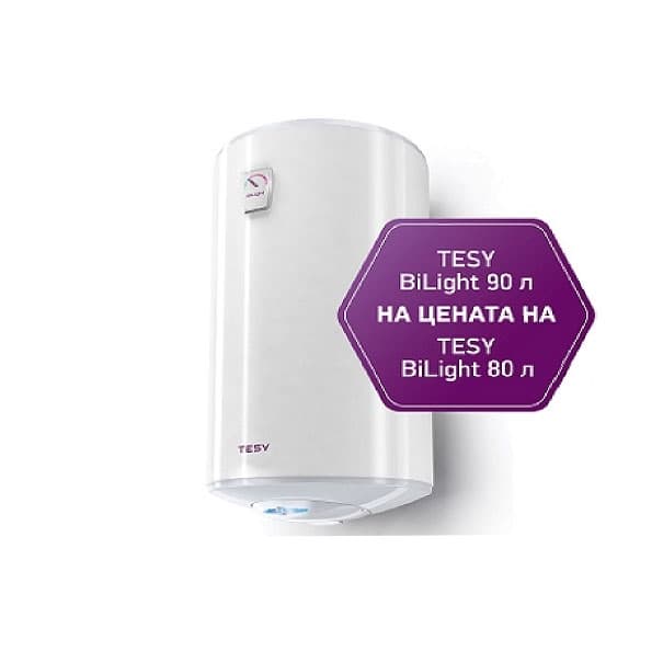 Вертикален бойлер Tesy BiLight GCV 90 44 30 B12 TSR 90л 3000W 