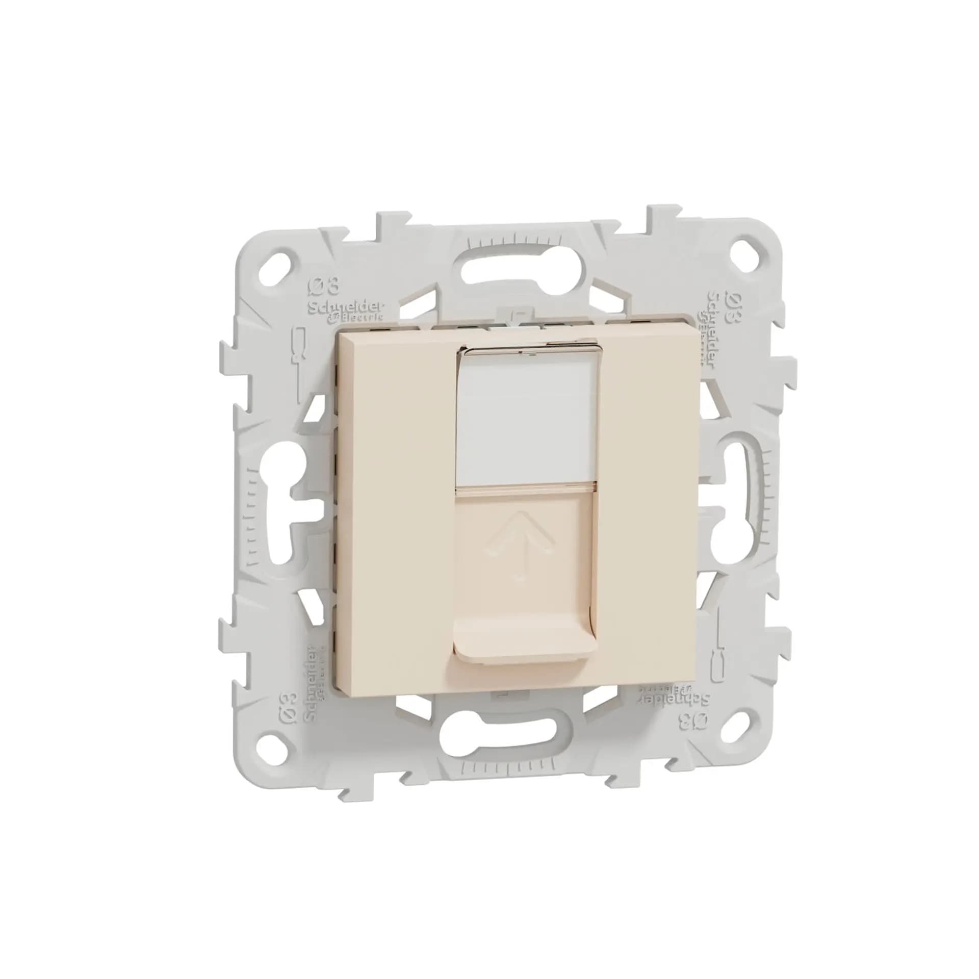 Механизъм за компютърна розетка Unica NU541144 RJ45 CAT.5e слонова кост 