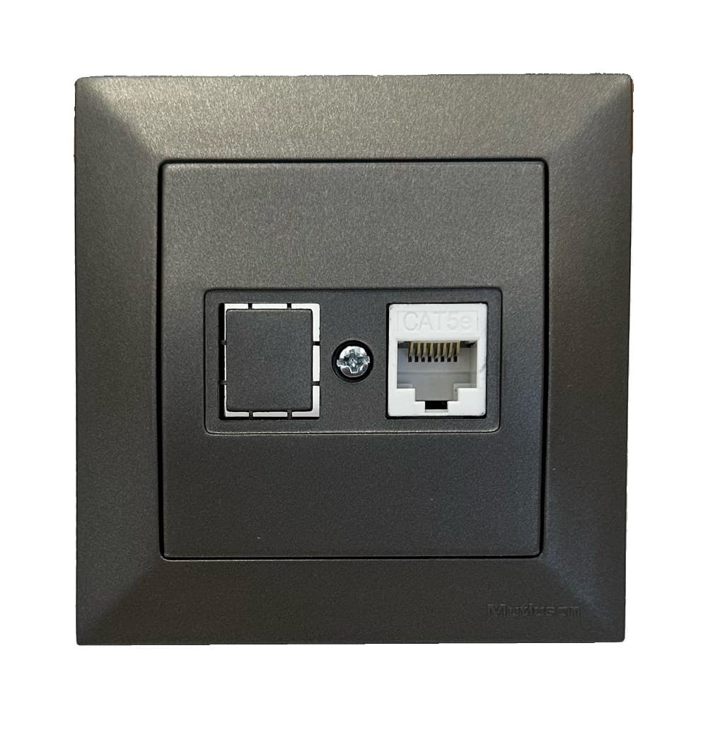Компютърна розетка RJ45 Candela  Mutlusan антрацит 