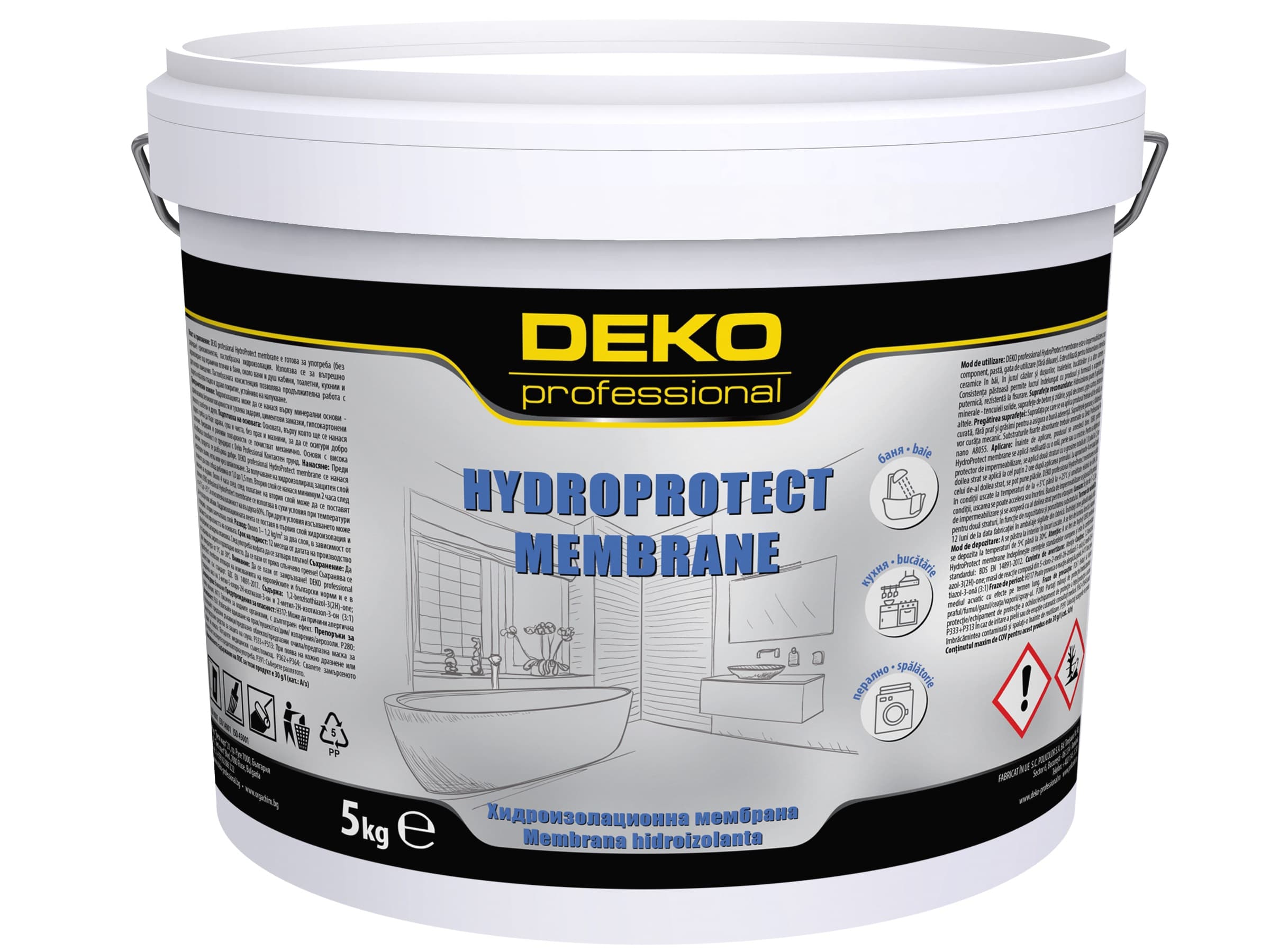 Гъвкава 1-К хидроизолационна мембрана Deko Hydroprotect 5кг