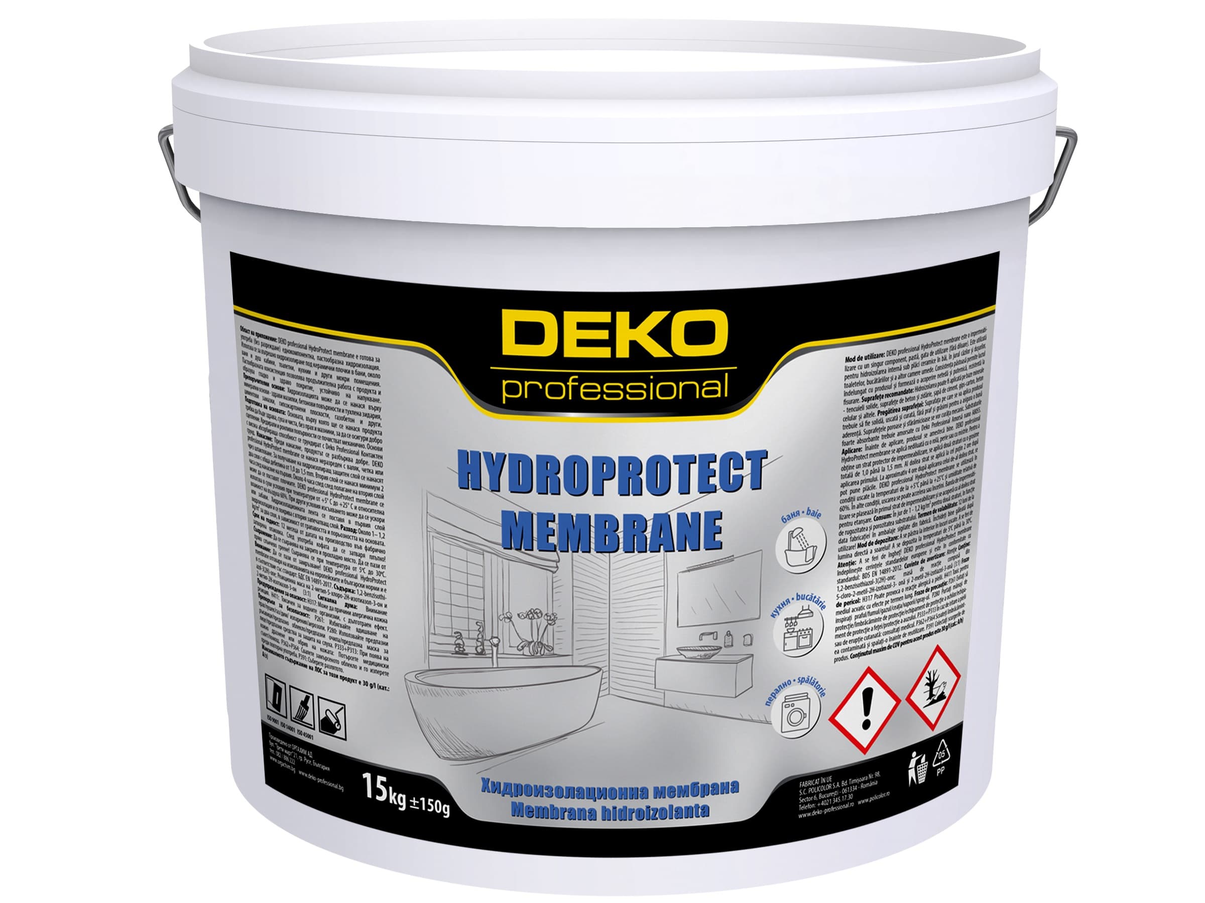 Гъвкава 1-К хидроизолационна мембрана Deko Hydroprotect 15кг