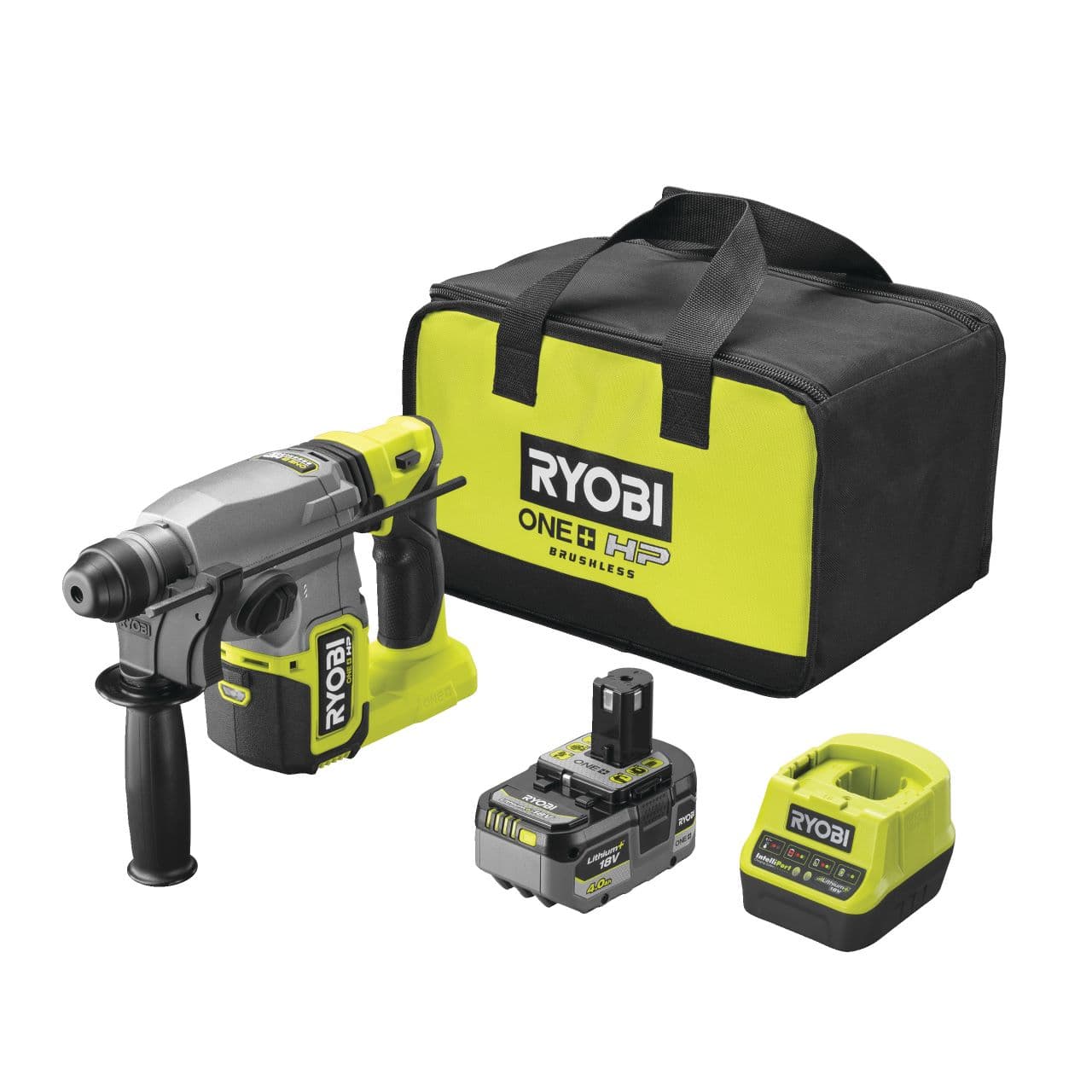 Aкумулаторен перфоратор Ryobi RSDS18X-1C40S с батерия, зарядно и сак