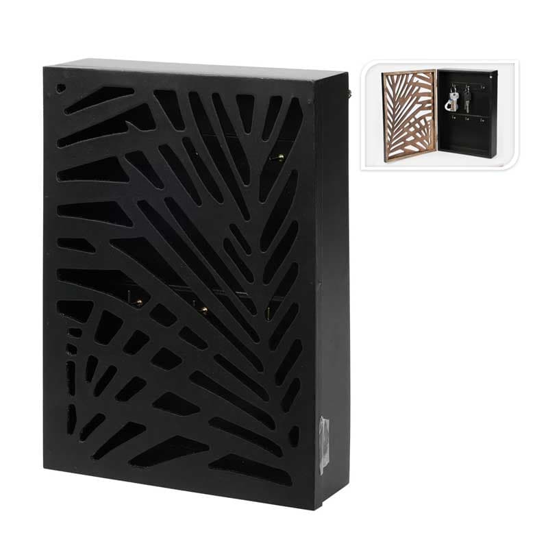 Кутия за ключове MDF 27x19x6см Черна