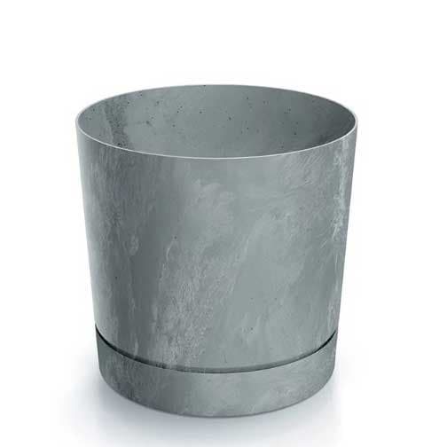Саксия Tubo Beton Effect ø24см сива